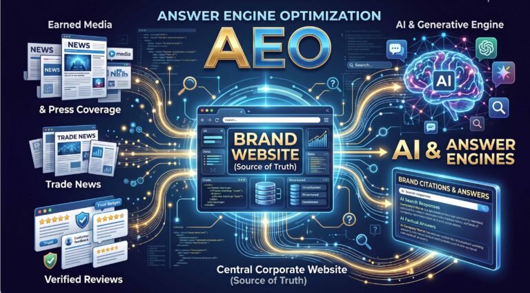 AEO in 2026 earned media and websites research